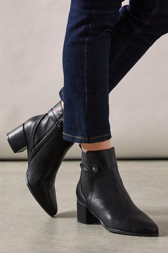 Ahio Medium Block Heel Chelsea Ankle Boots by WALLIS Ahio Medium Block Heel Chelsea Ankle Boots by WALLIS