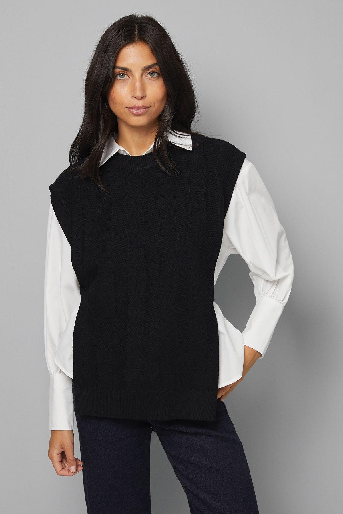 Belted Knitted Tank by WALLIS