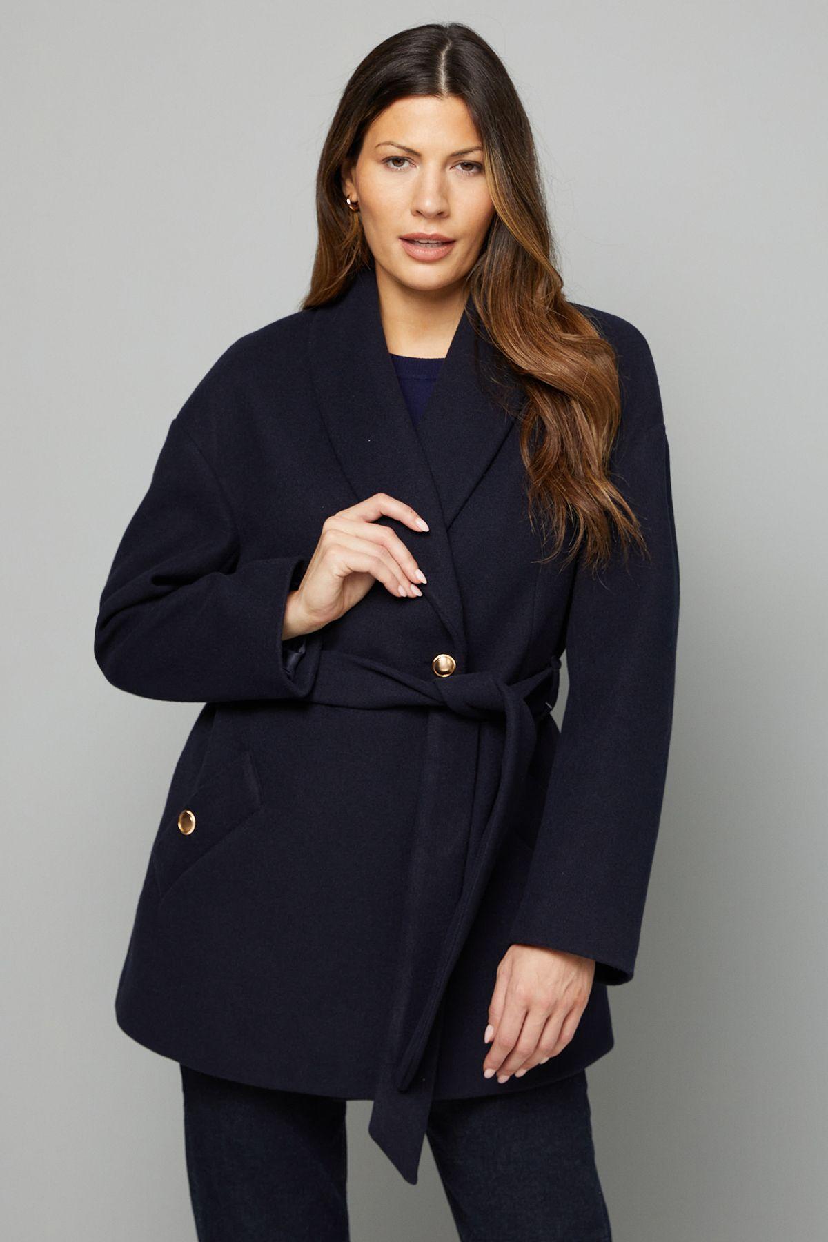 Belted Shawl Collar Coat by WALLIS