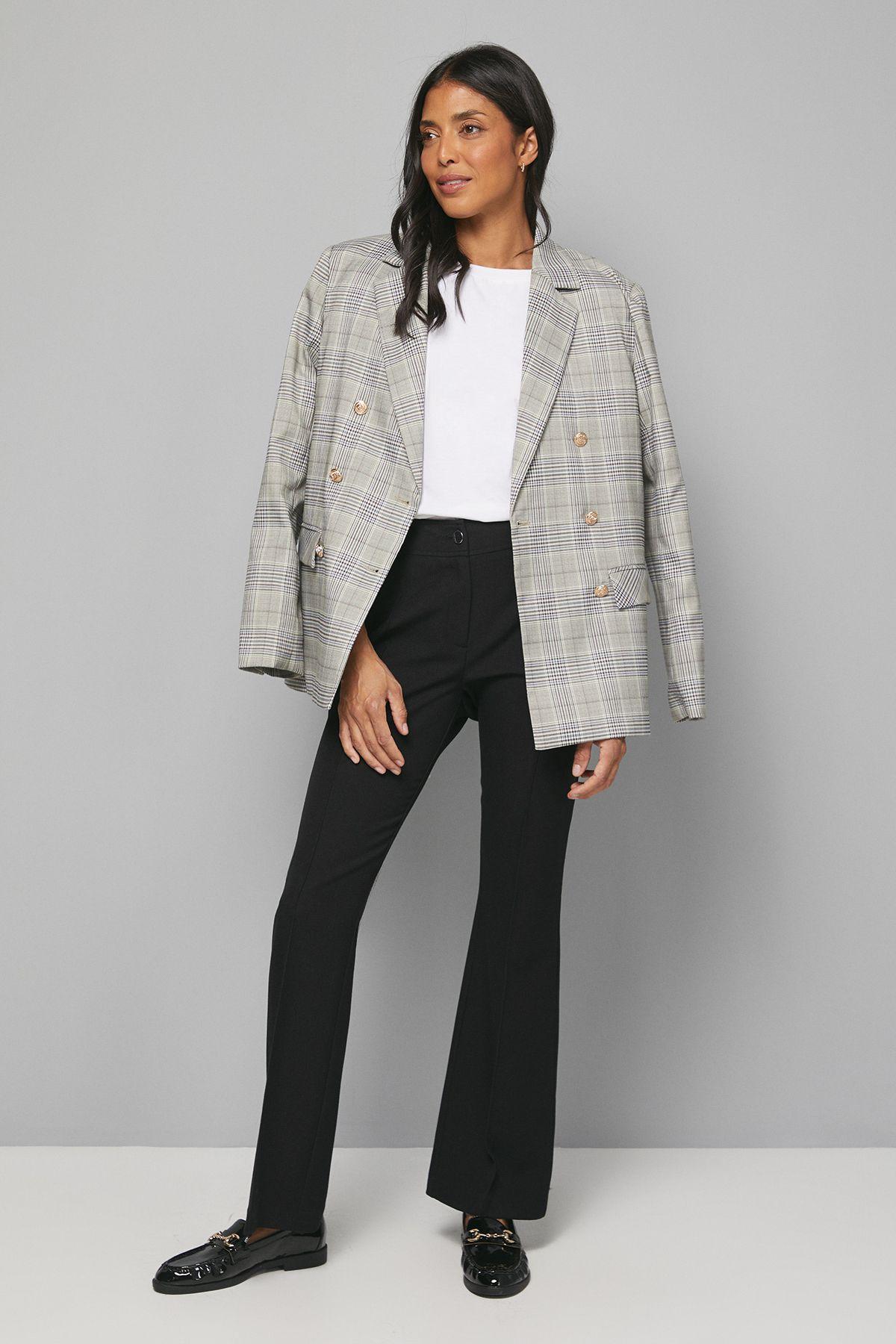 Black Smart Bootcut Leg Trousers by WALLIS