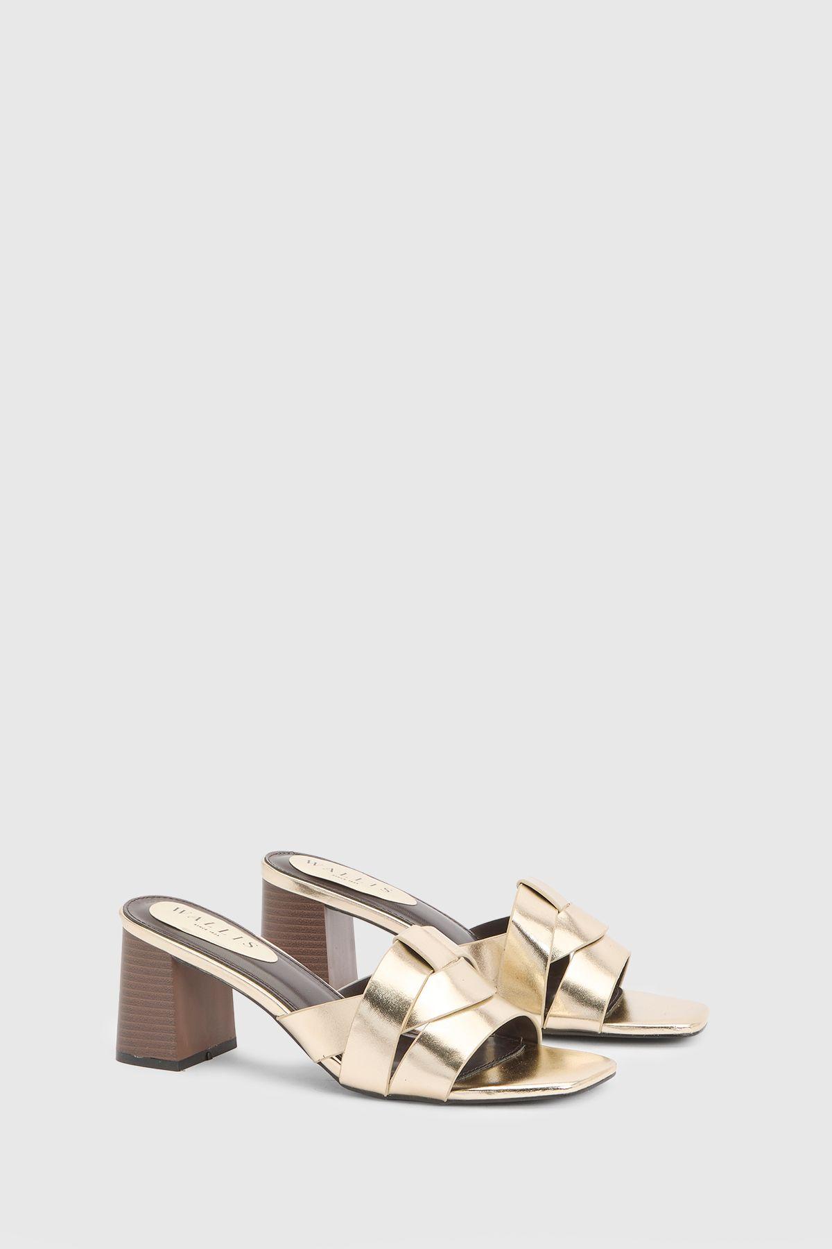 Brooklyn Faux Leather Block Heel Mules by WALLIS