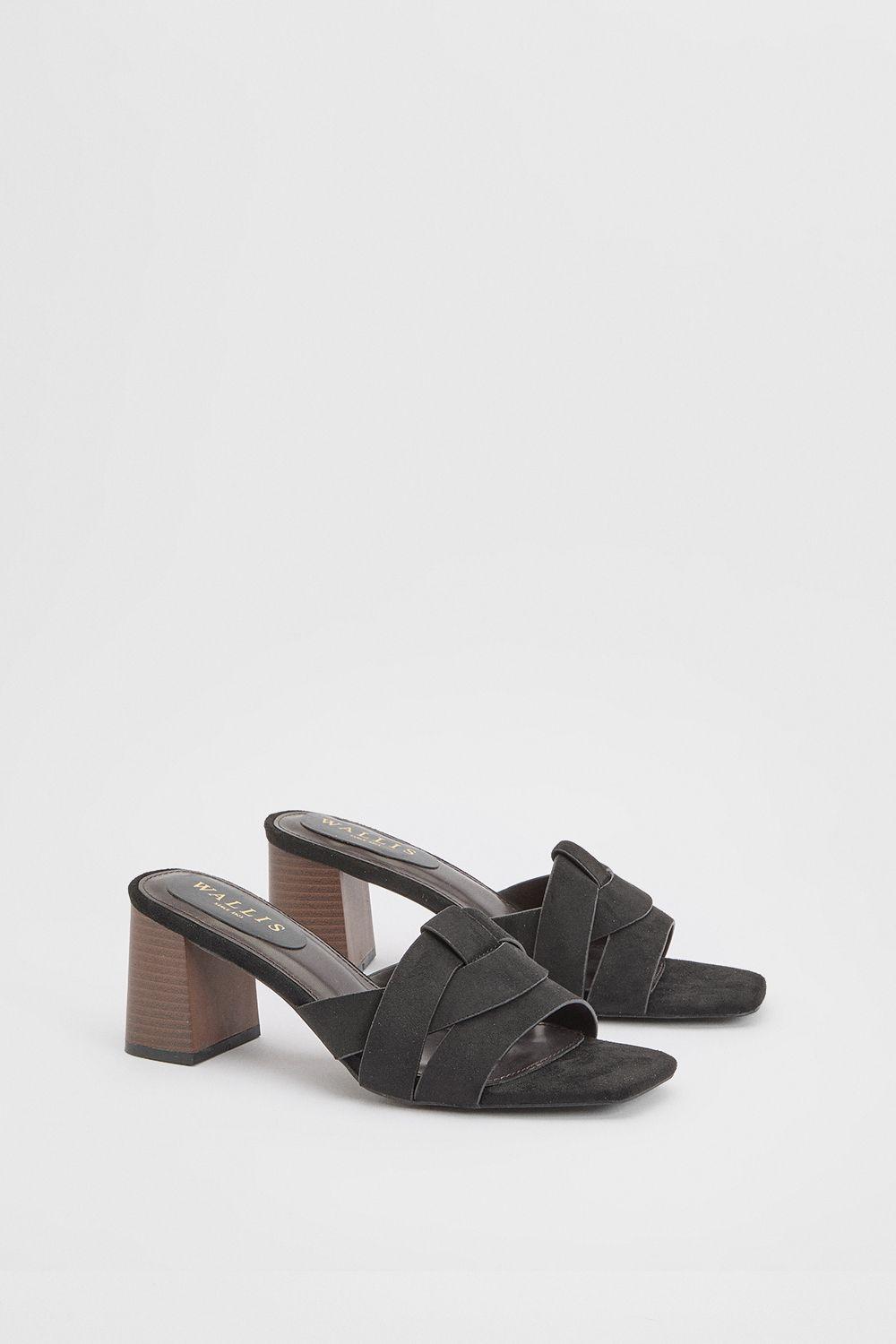 Brooklyn Faux Suede Block Heel Mules by WALLIS