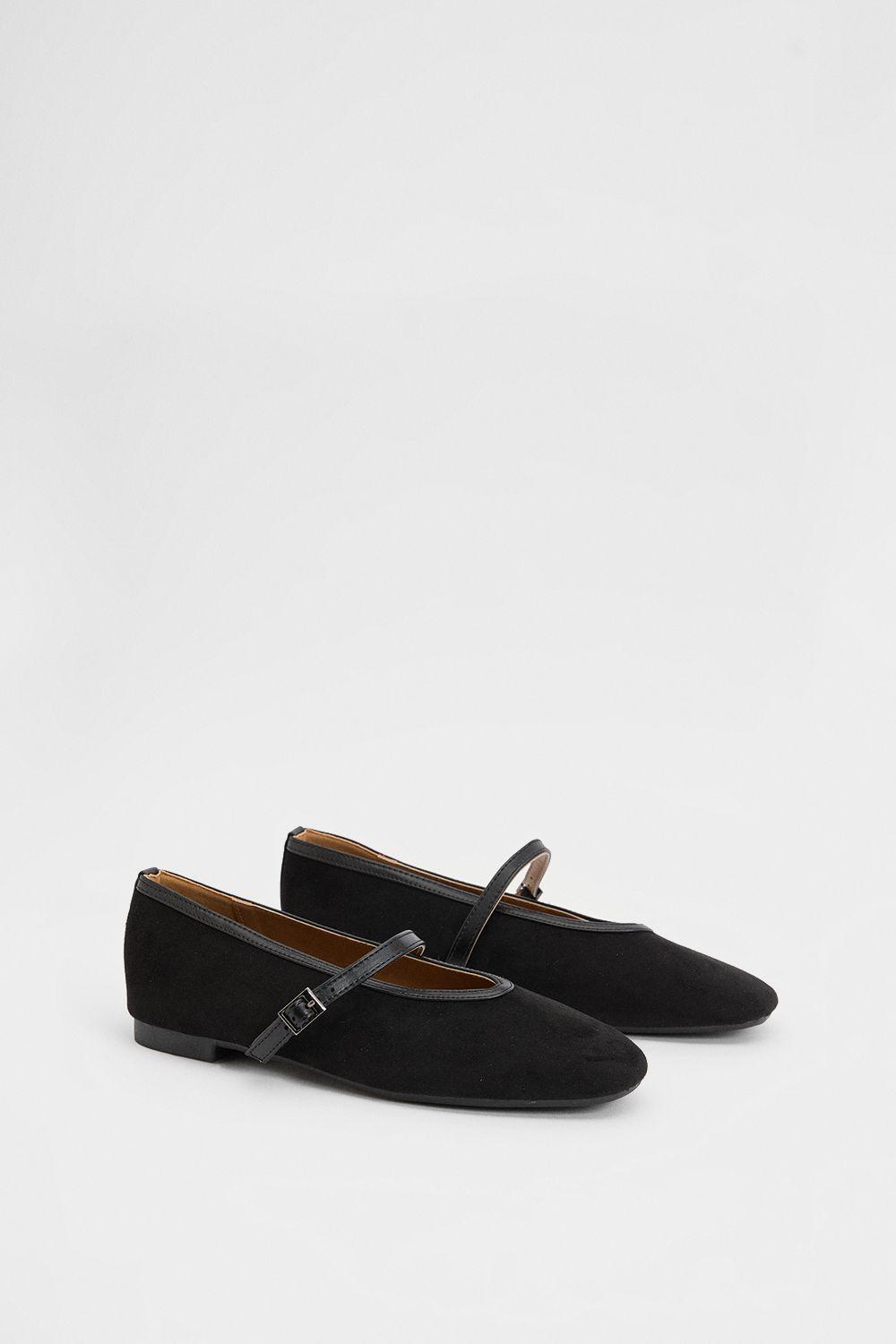 Christina Faux Suede Mary Jane Ballet Flats by WALLIS