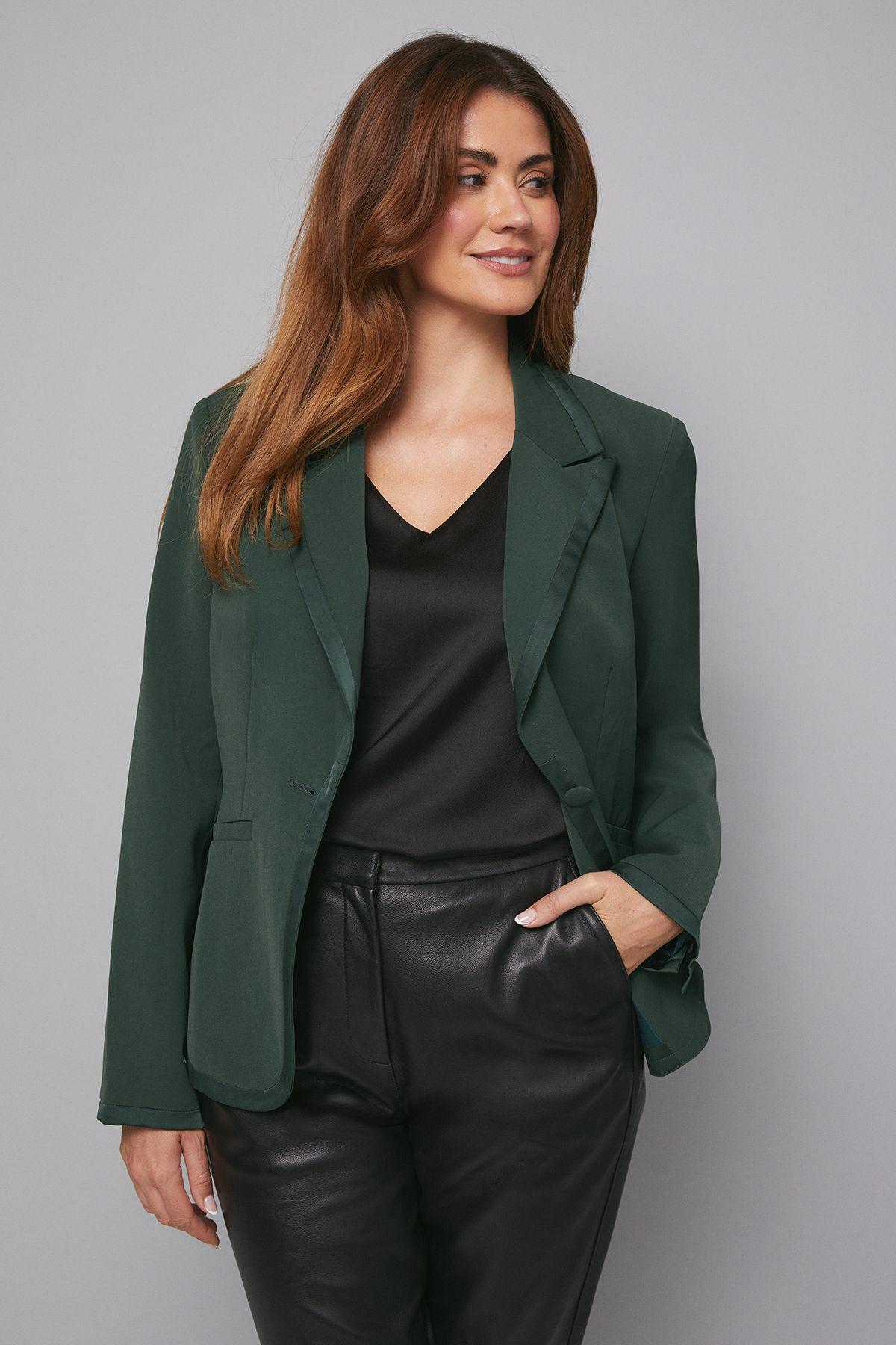 Edge Detail Single Breasted Tux Jacket by WALLIS
