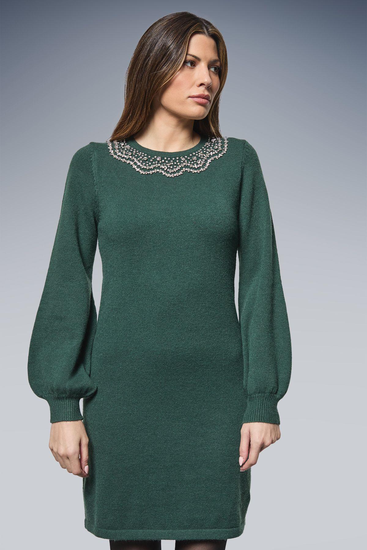 Embellished Knitted Shift Dress by WALLIS