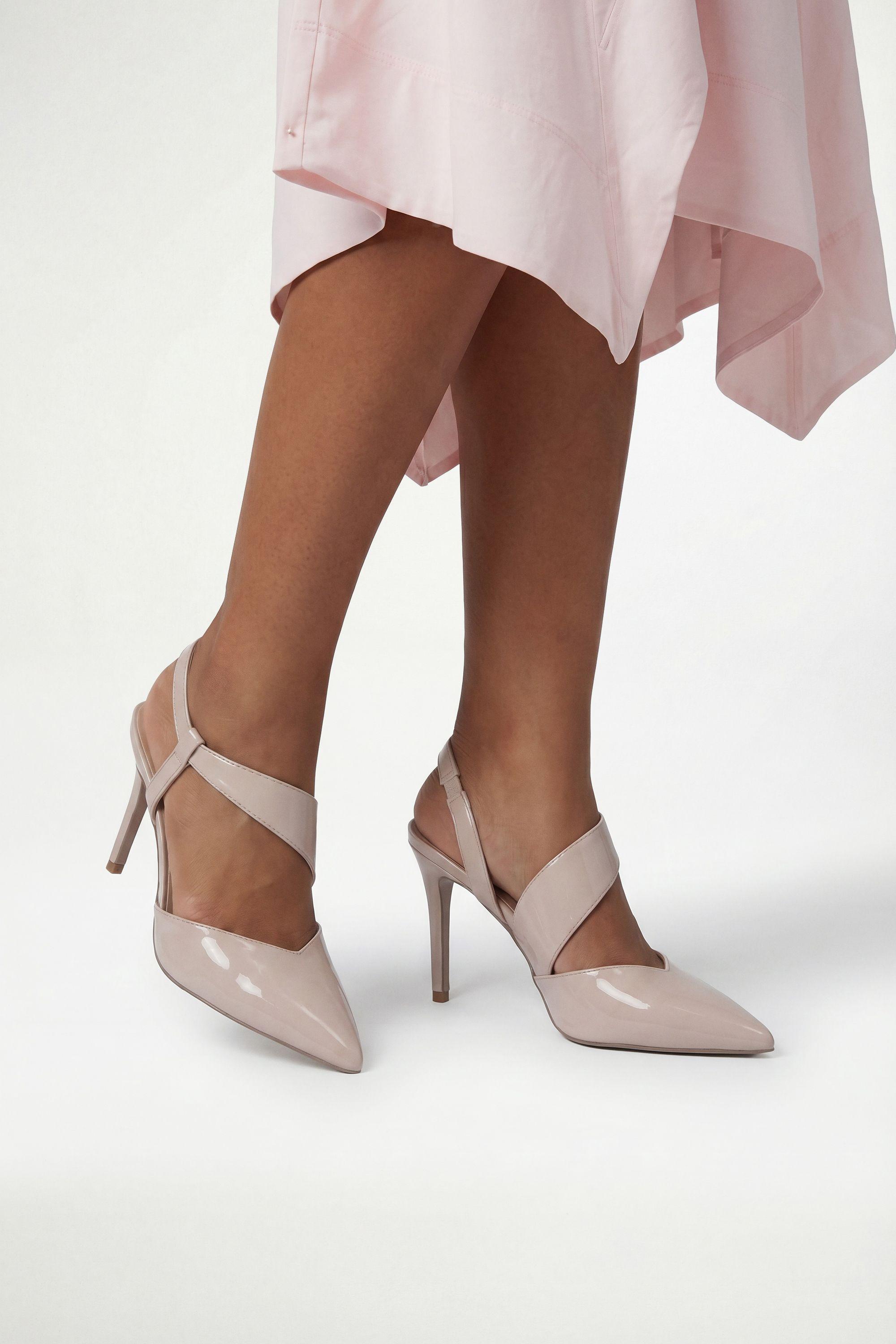 Evie Asymmetric Pointed Stiletto High Heel Court Shoes by WALLIS