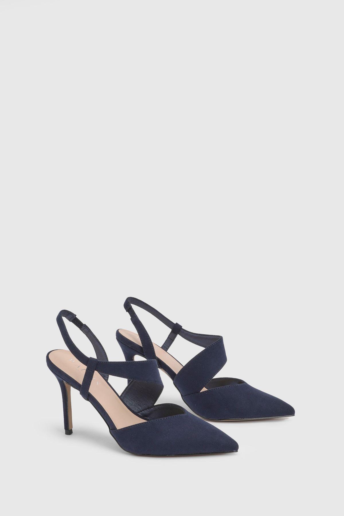 Evie Asymmetric Pointed Stiletto High Heel Court Shoes by WALLIS