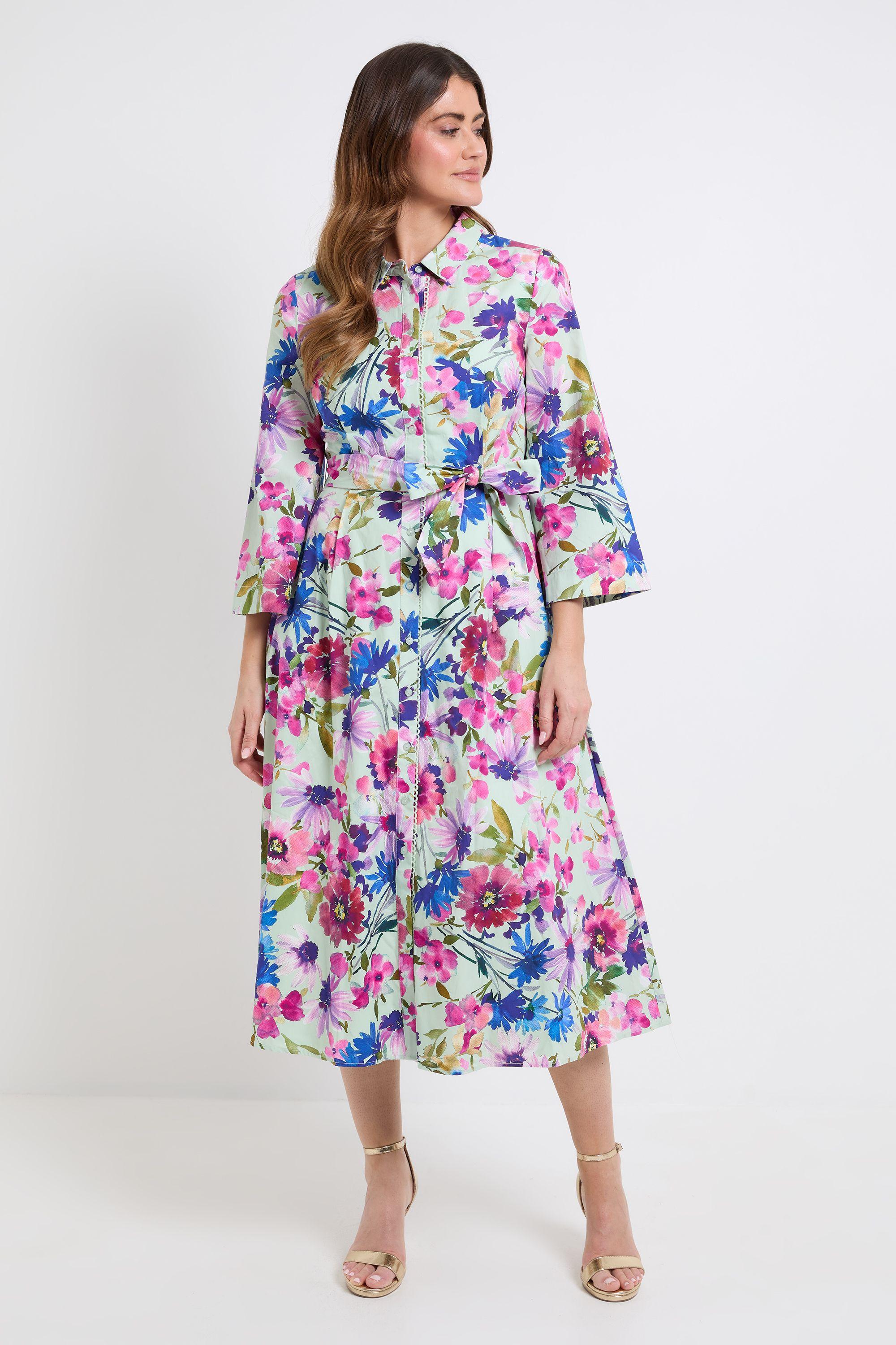 Floral Cotton Shirt Dress by WALLIS