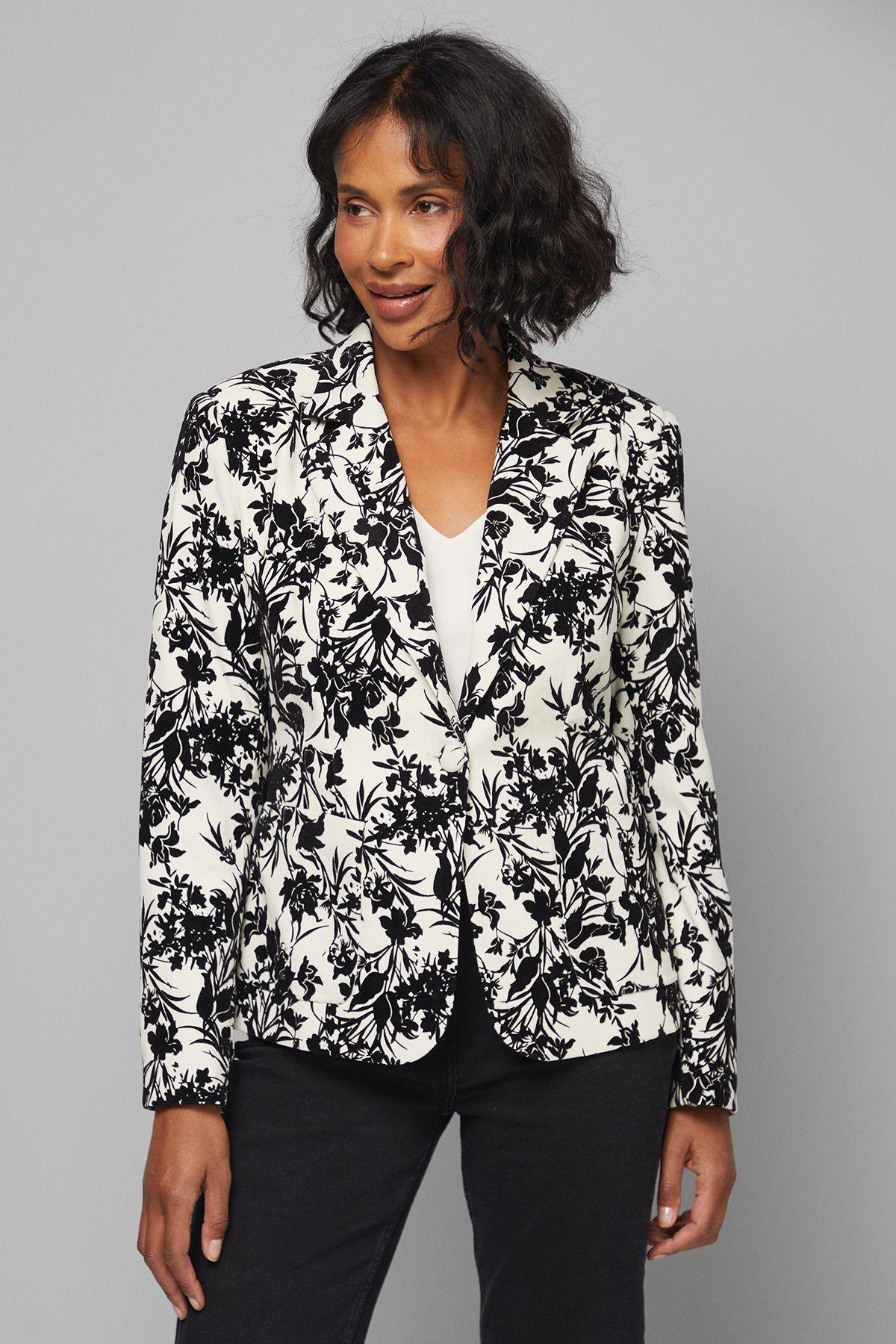 Floral Puff Sleeve Jacket by WALLIS