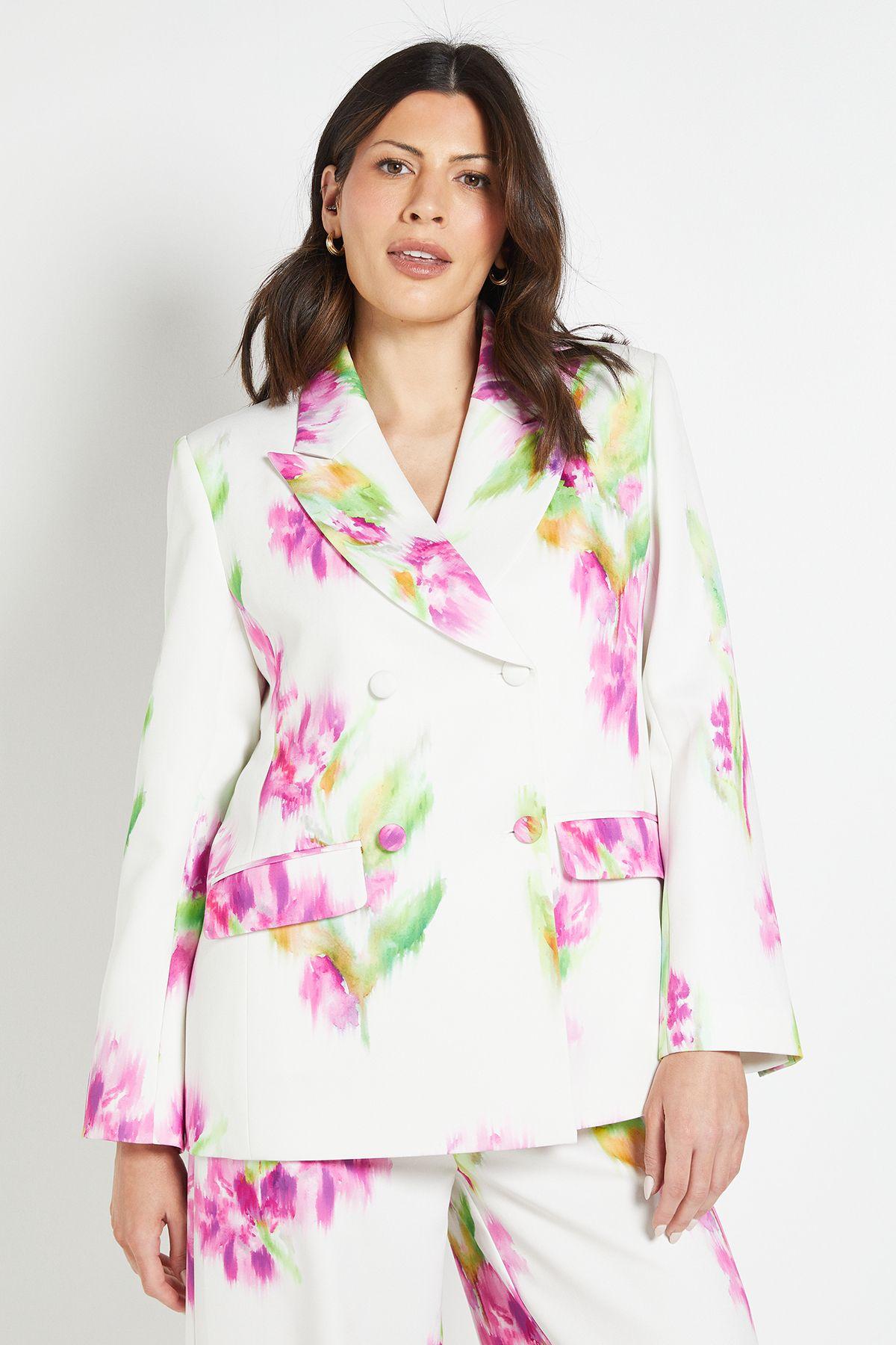 Floral Satin Blazer Coord by WALLIS