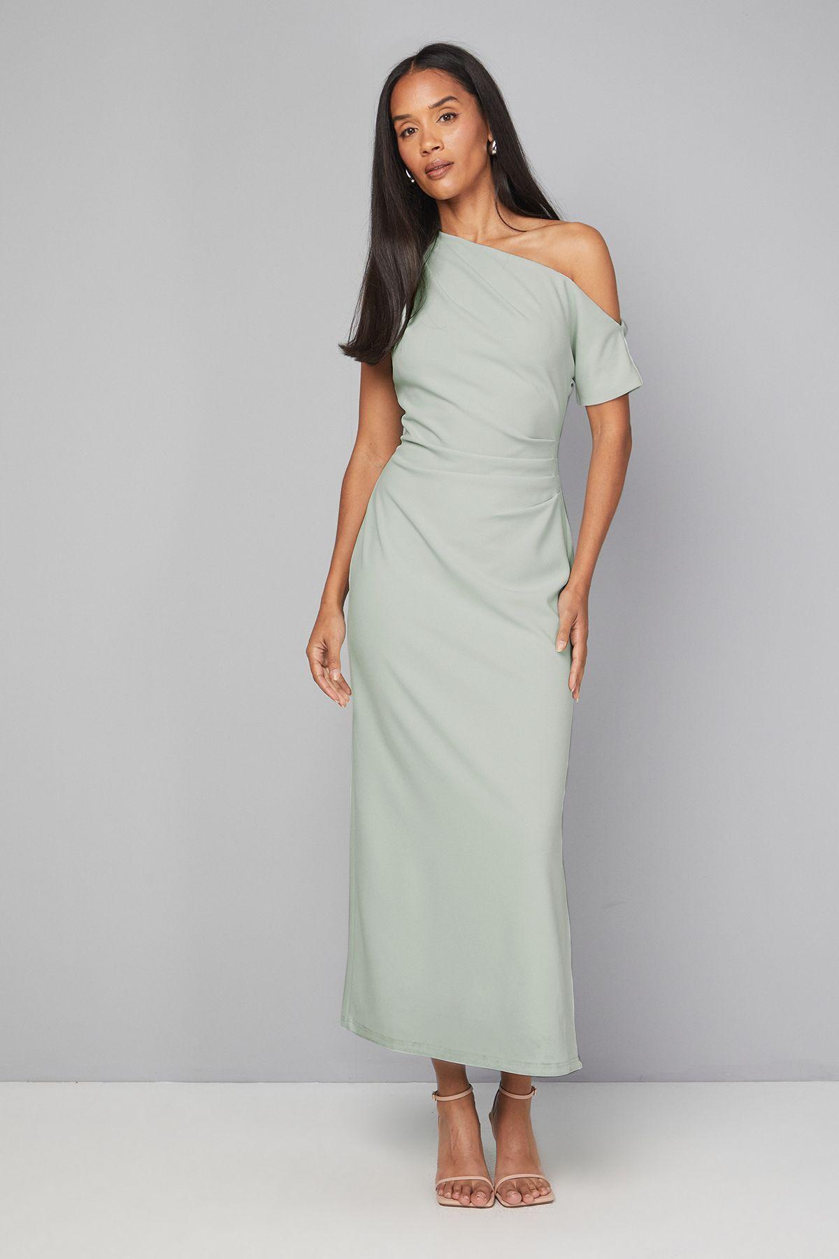 Jersey Crepe One Shoulder Maxi Dress by WALLIS