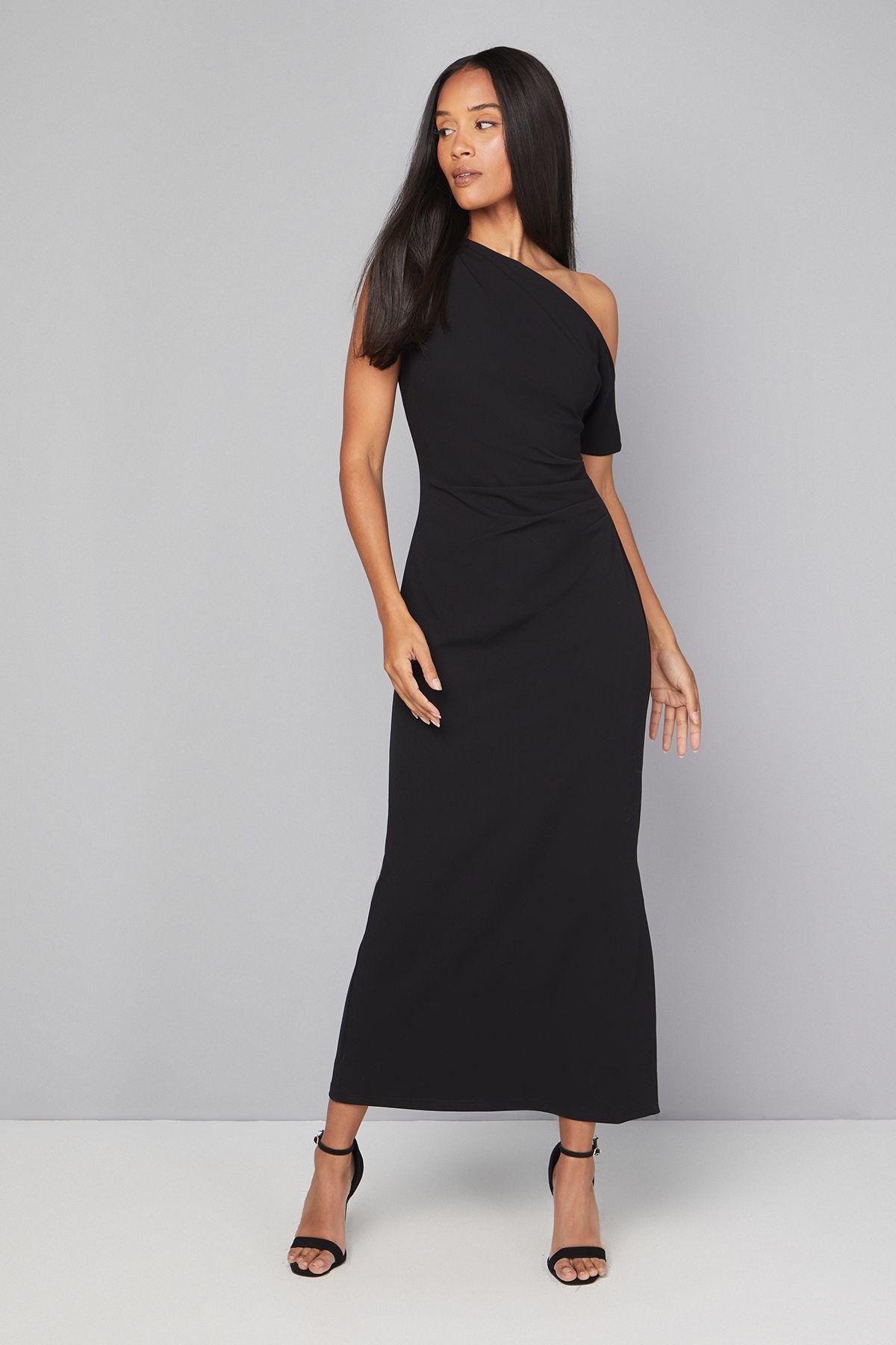 Jersey Crepe One Shoulder Maxi Dress by WALLIS