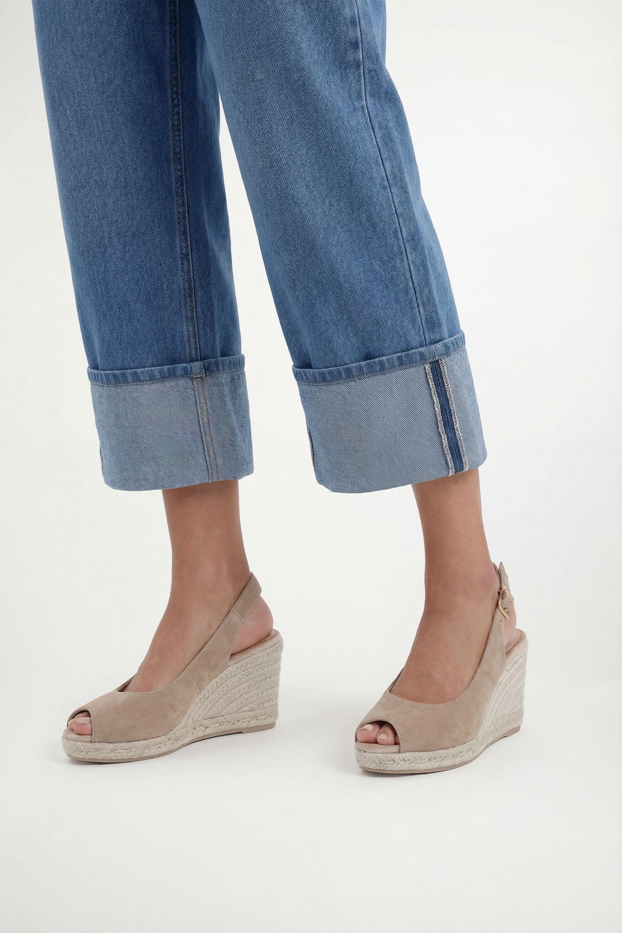 Josie Faux Suede Peeptoe Slingback Medium Espadrille Wedge Sandals by WALLIS