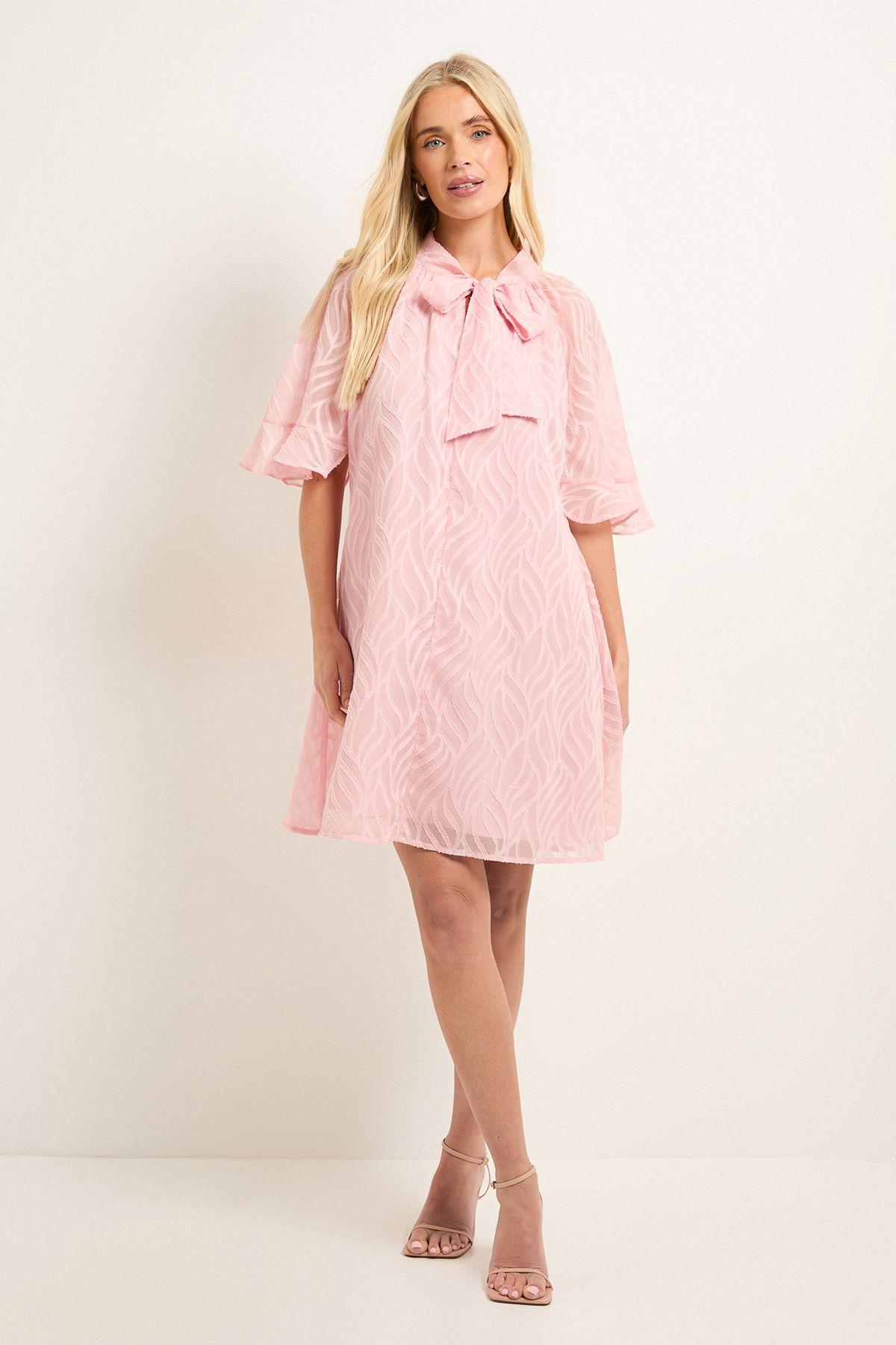 Petite Burn Out Cape Sleeve Shift Dress by WALLIS