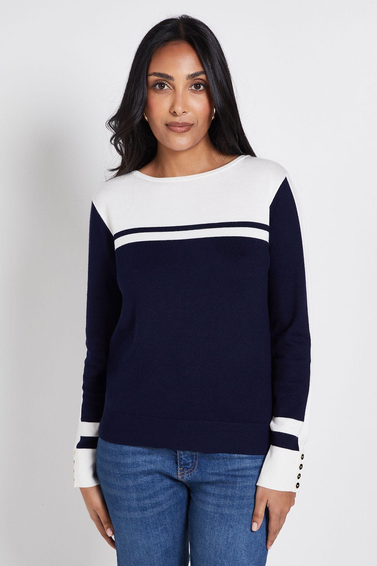 Petite Colour Block Jumper by WALLIS