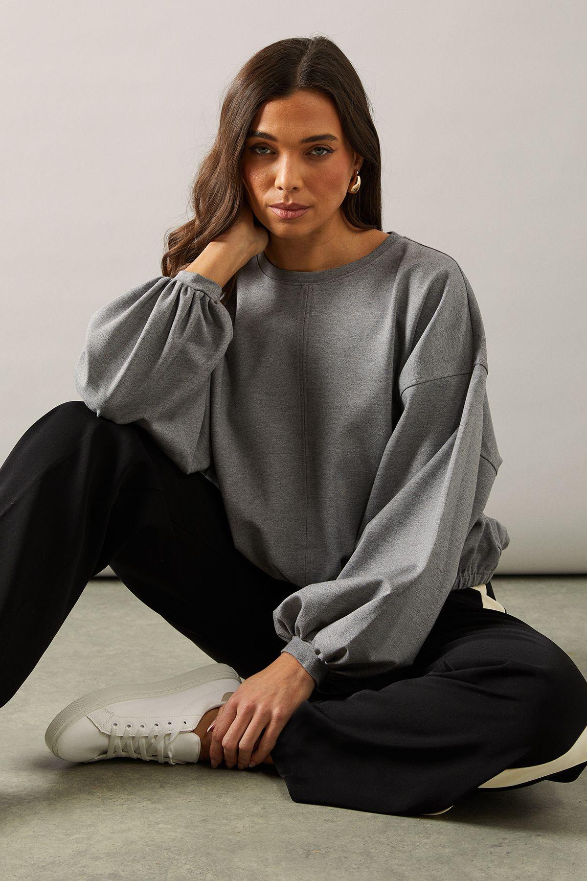 Petite Elasticated Hem Jersey Sweatshirt Co-ord by WALLIS