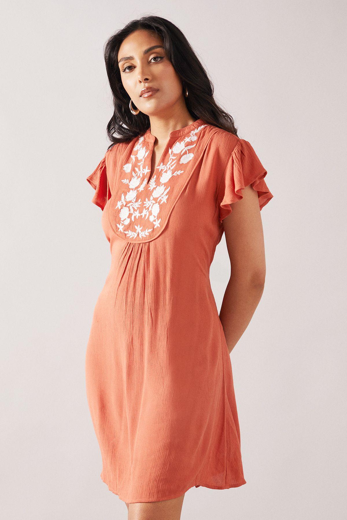 Petite Embroidered Shift Dress by WALLIS