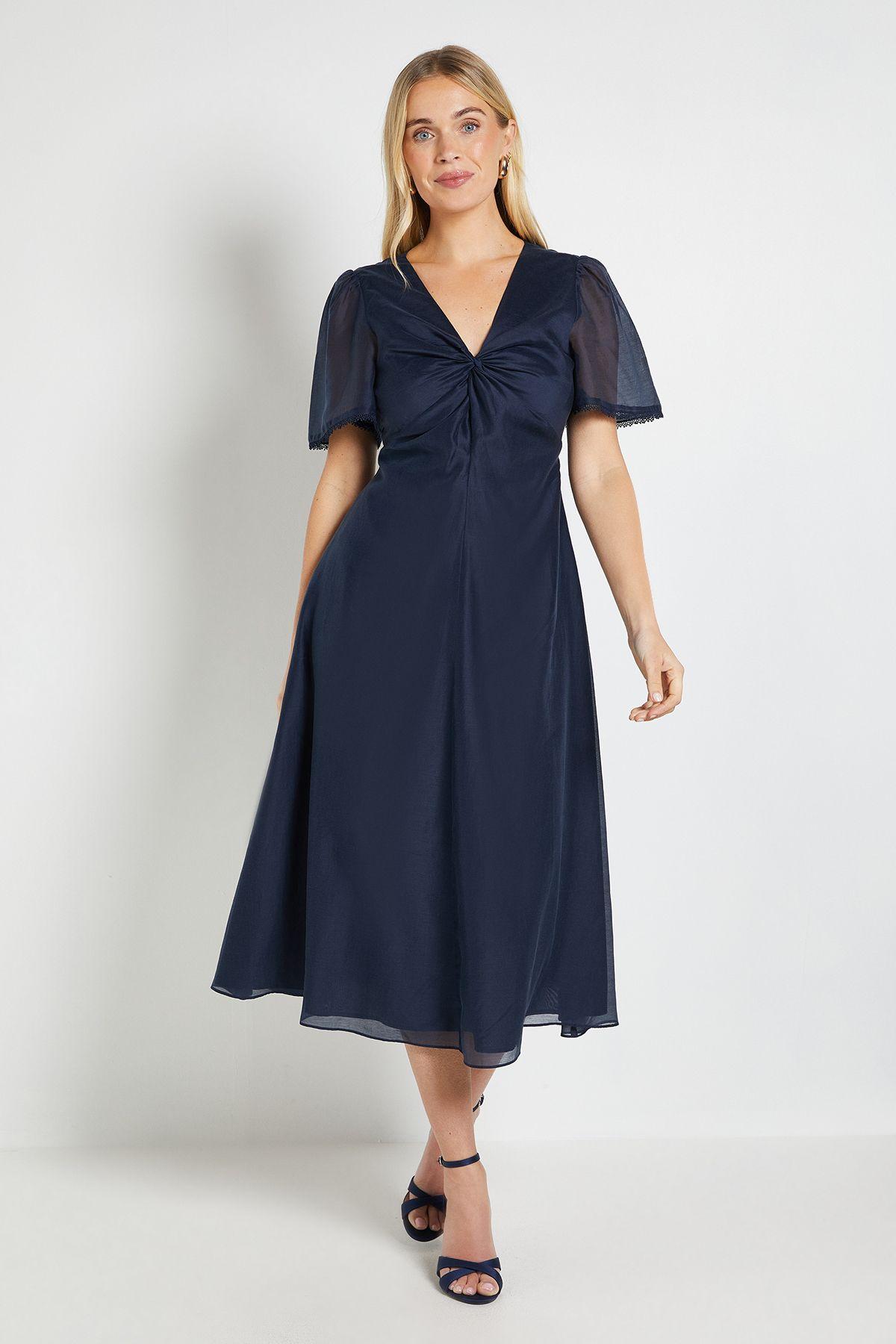 Petite Tencel Twist Midi Dress by WALLIS