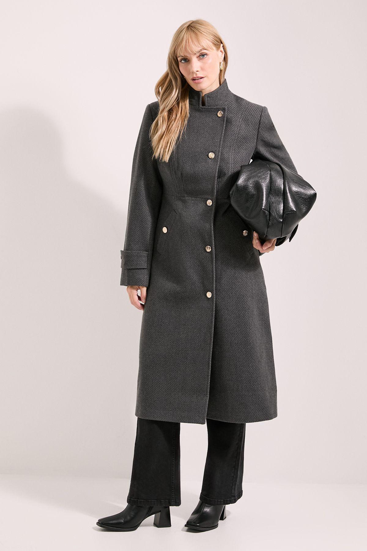 Principles by Wallis Button Wrap Coat by WALLIS