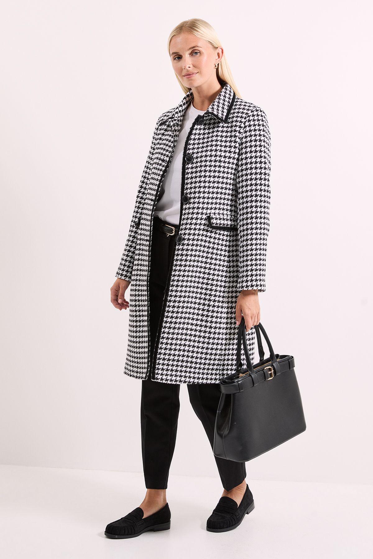 Principles by Wallis Check Contrast Coat by WALLIS