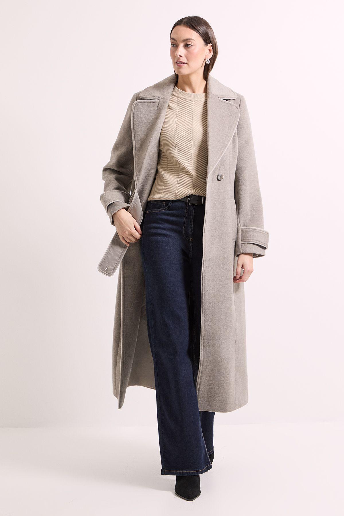 Principles by Wallis Contrast Piping Coat by WALLIS