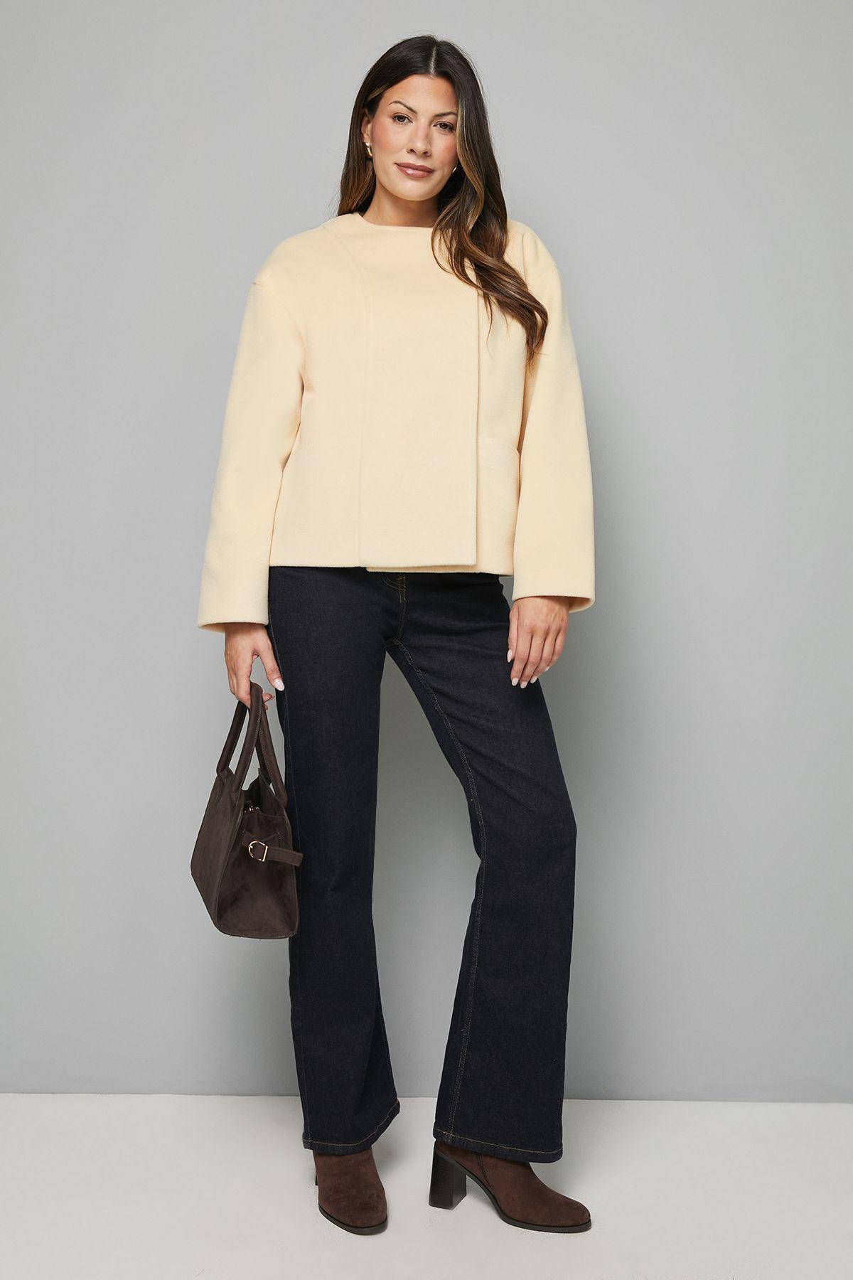 Short One Button Jacket by WALLIS
