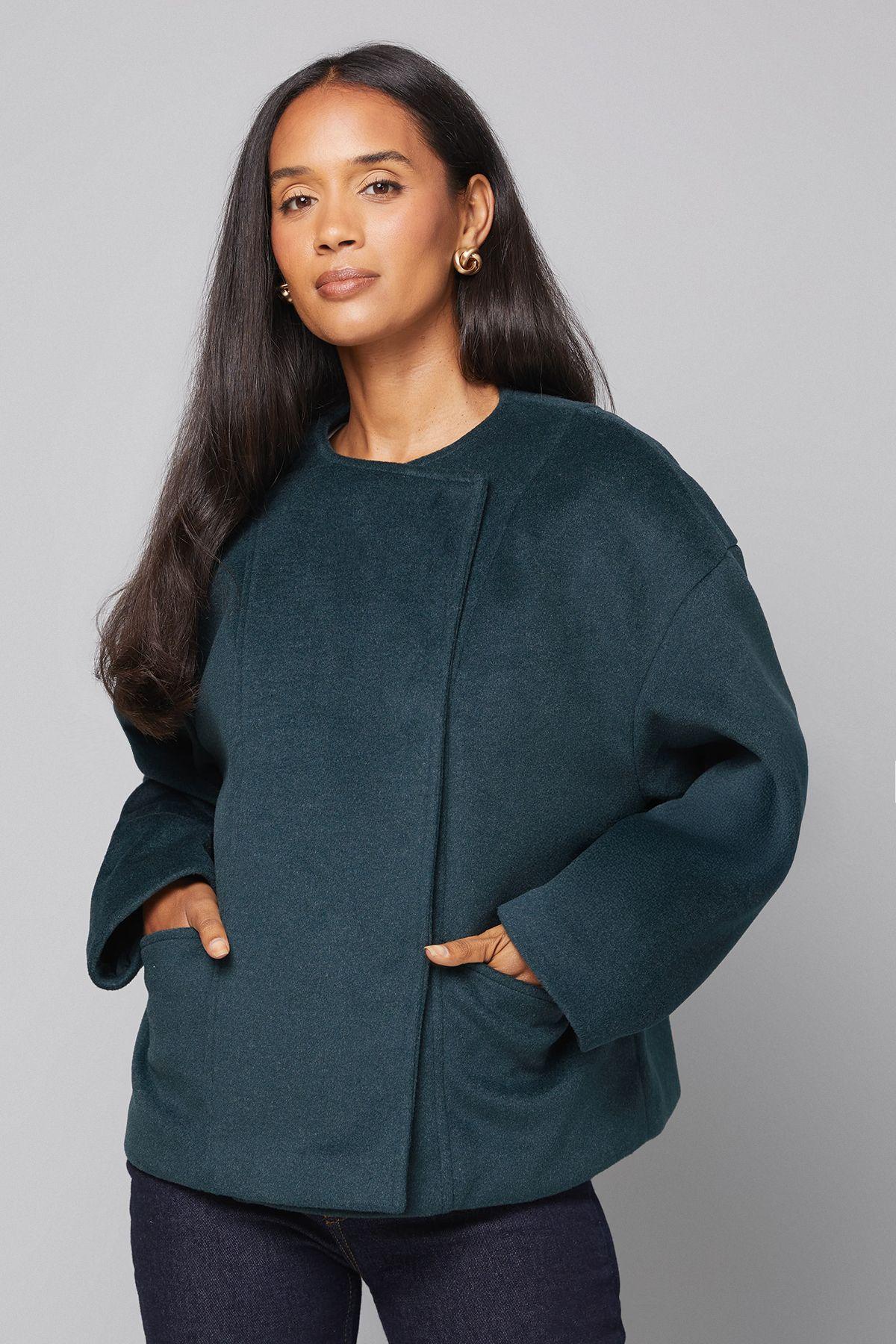 Short One Button Jacket by WALLIS