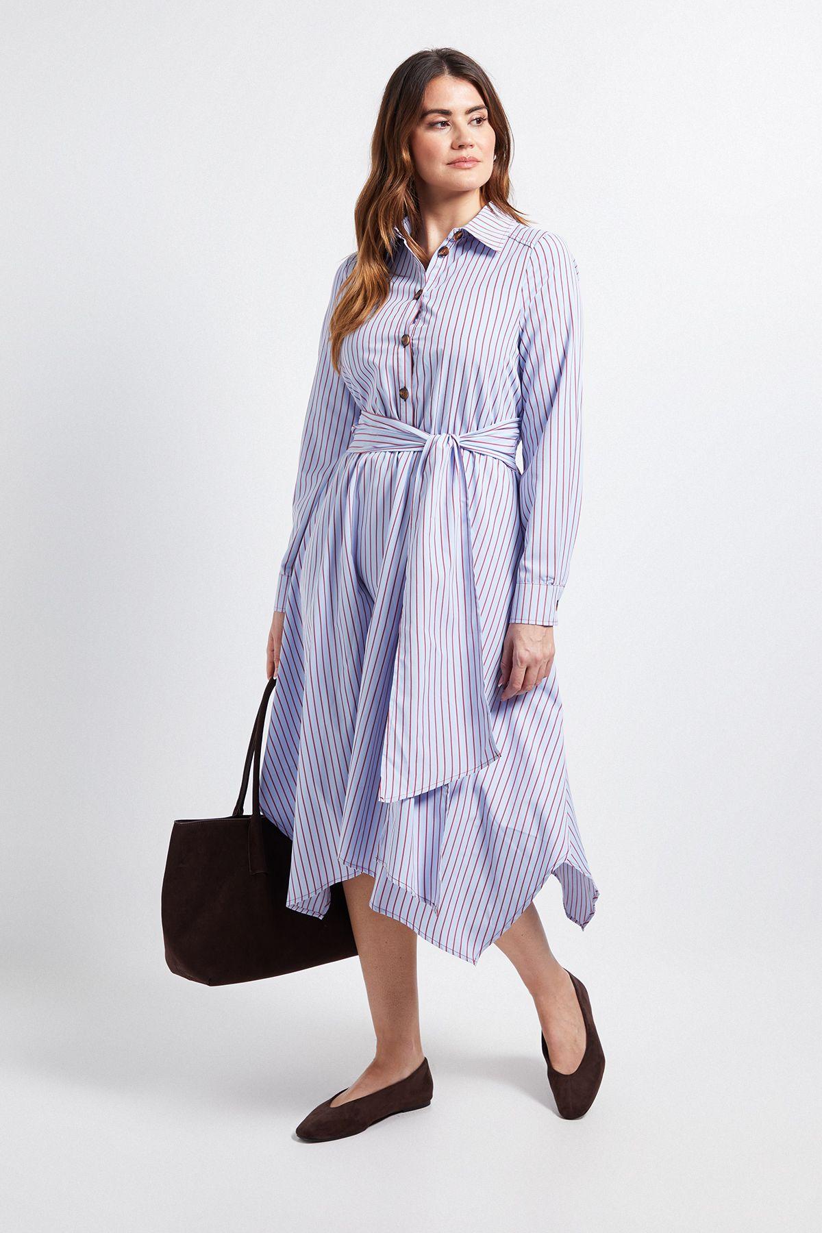 Stripe Belted Shirt Dress by WALLIS