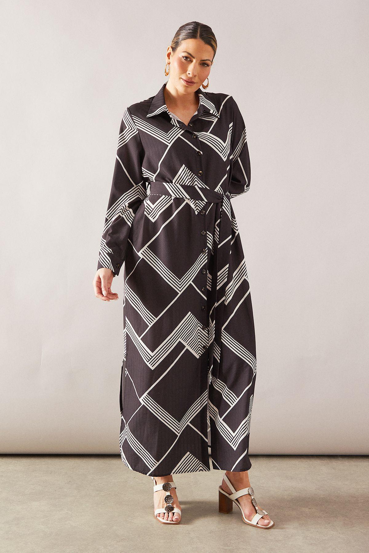 Stripe Button Through Midi Shirt Dress by WALLIS