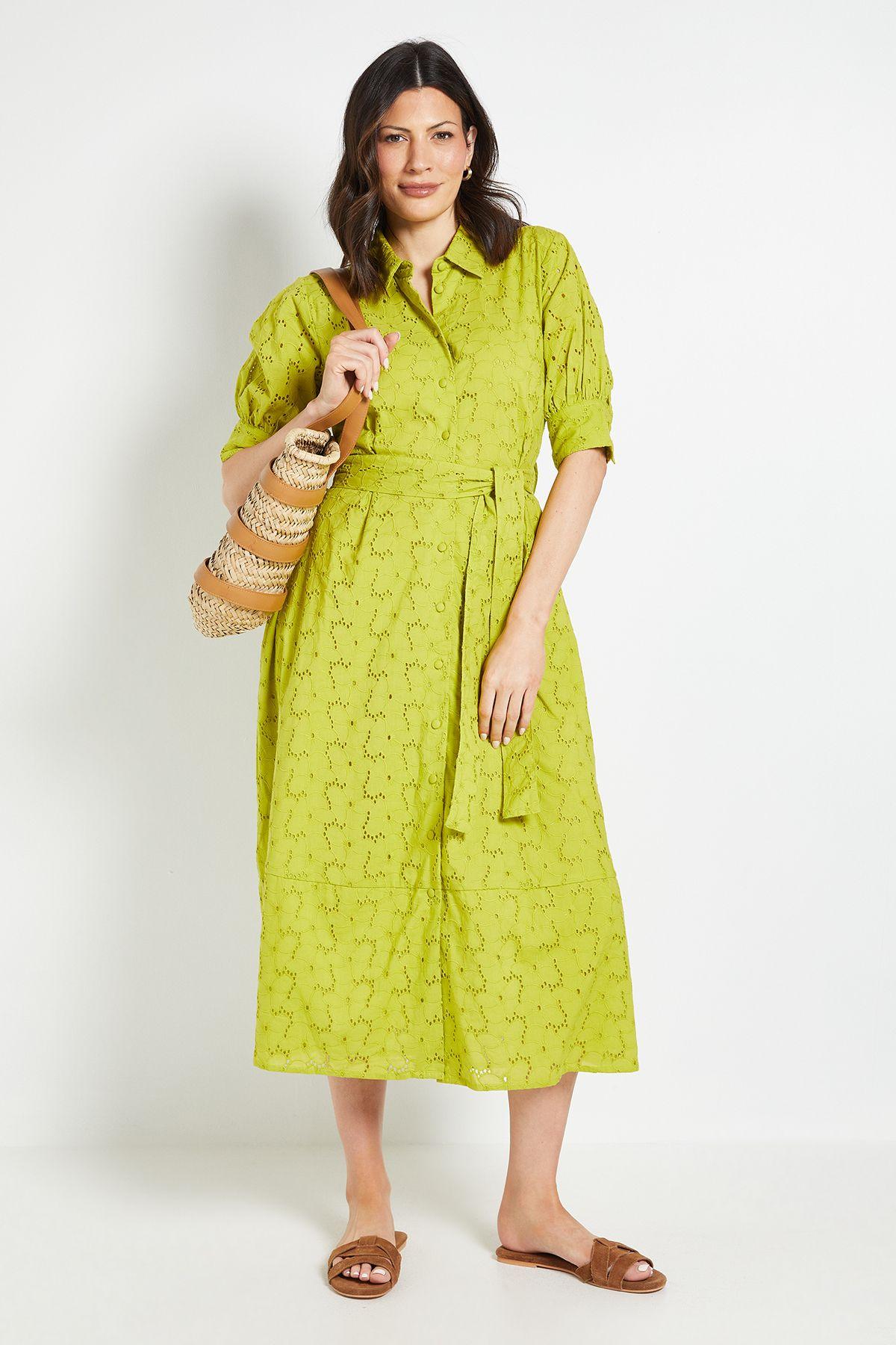 Summer Broderie Shirt Dress by WALLIS