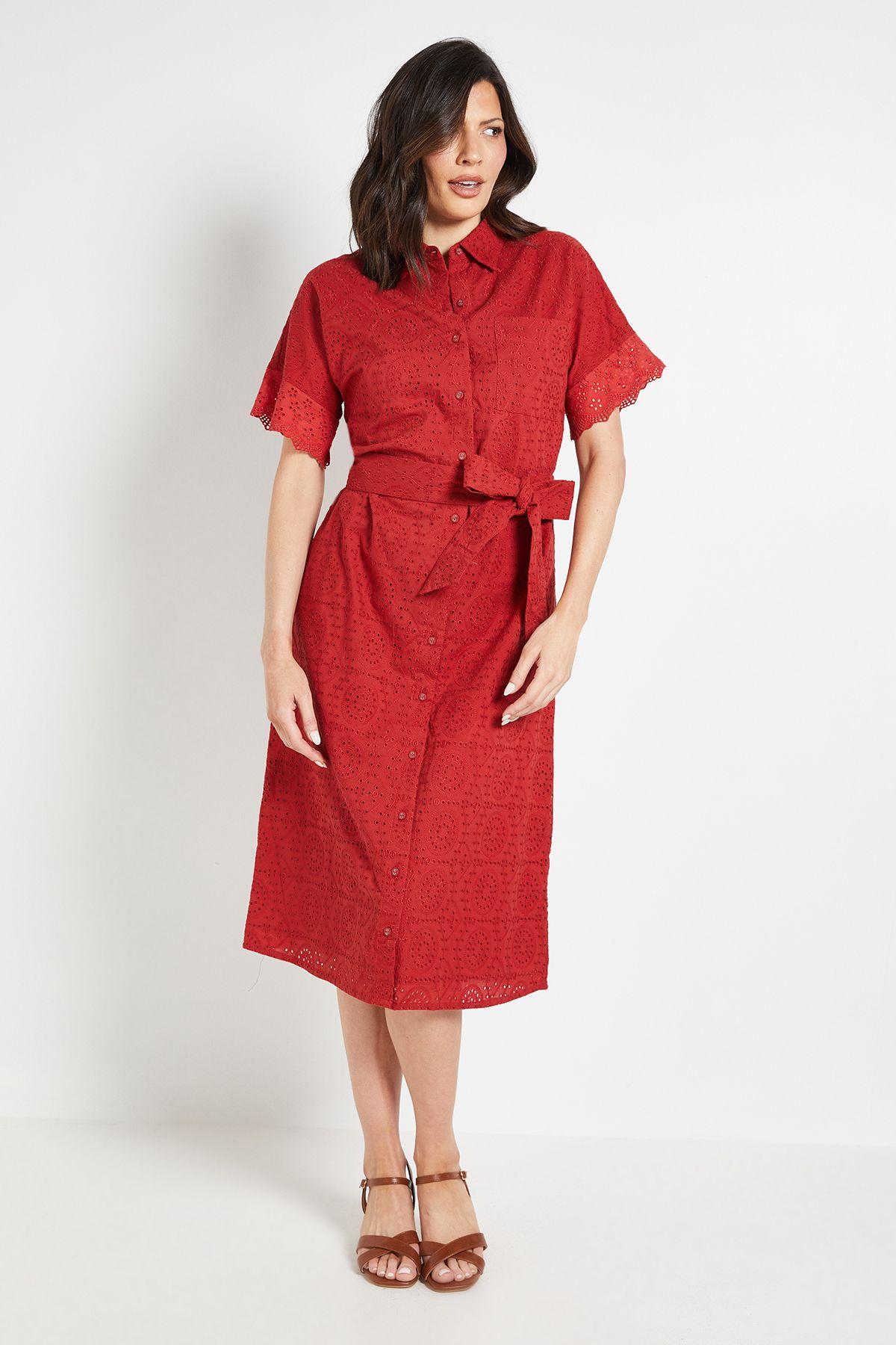 Summer Broderie Shrit Dress by WALLIS