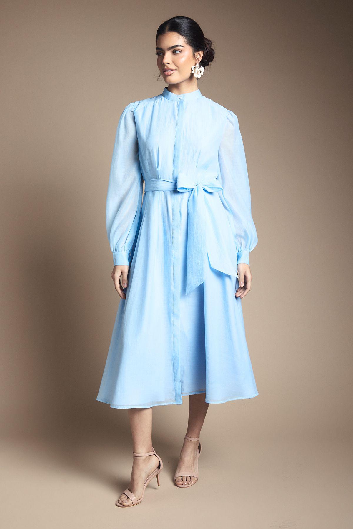 Textured Organza Midi Shirt Dress by WALLIS