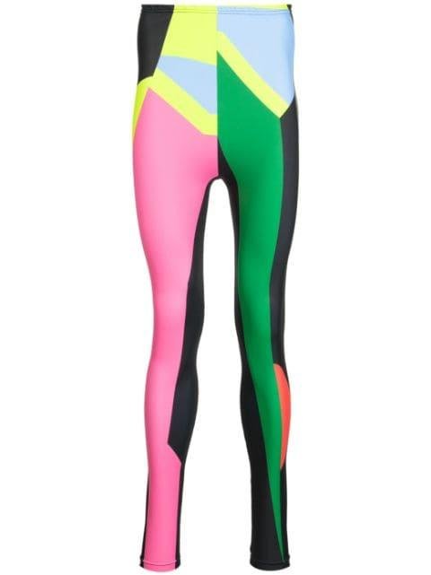 Legs graphic-print leggings by WALTER VAN BEIRENDONCK