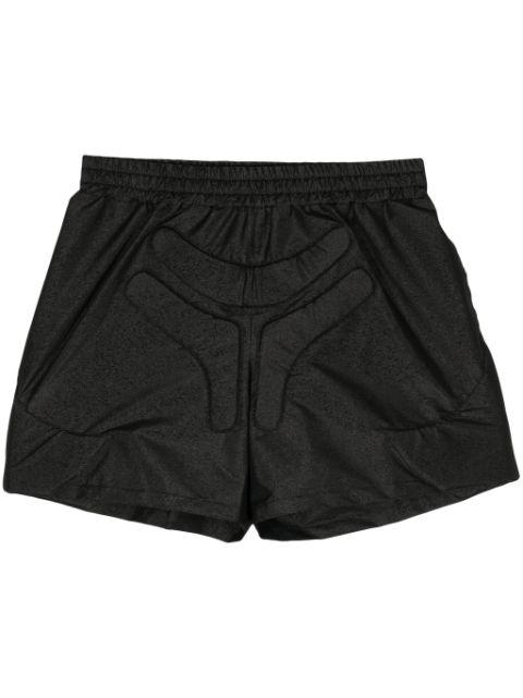 Space logo-embossed track shorts by WALTER VAN BEIRENDONCK