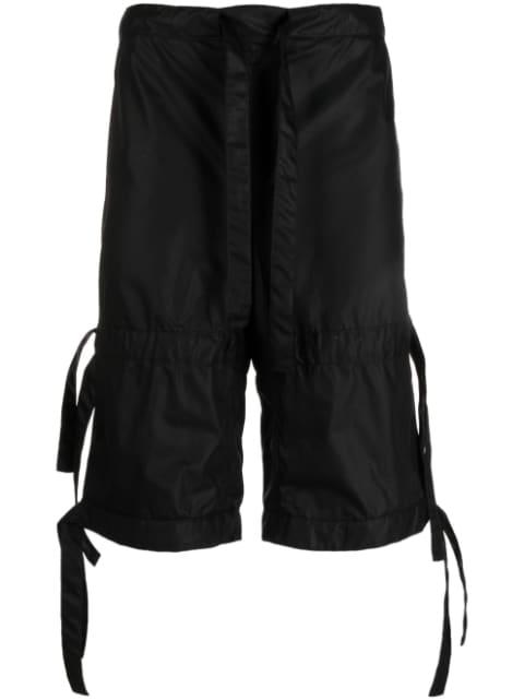 Star drawstring cotton shorts by WALTER VAN BEIRENDONCK