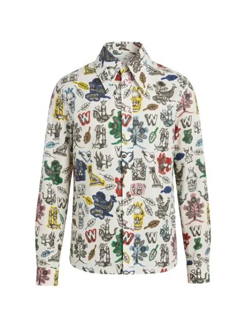 W-Shirt graphic-print shirt by WALTER VAN BEIRENDONCK