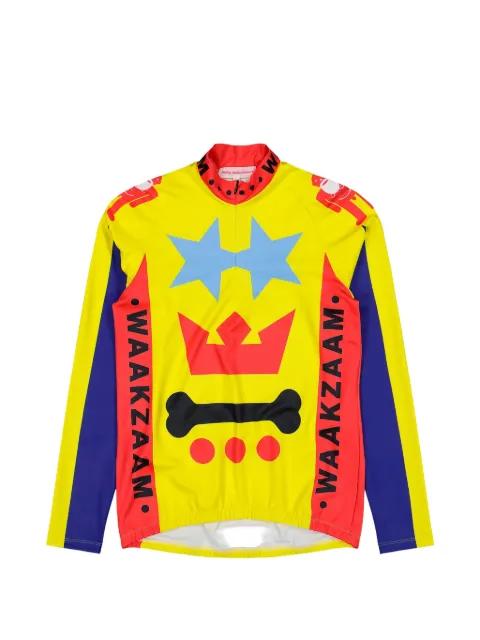 Waakzaam graphic-print zip top by WALTER VAN BEIRENDONCK