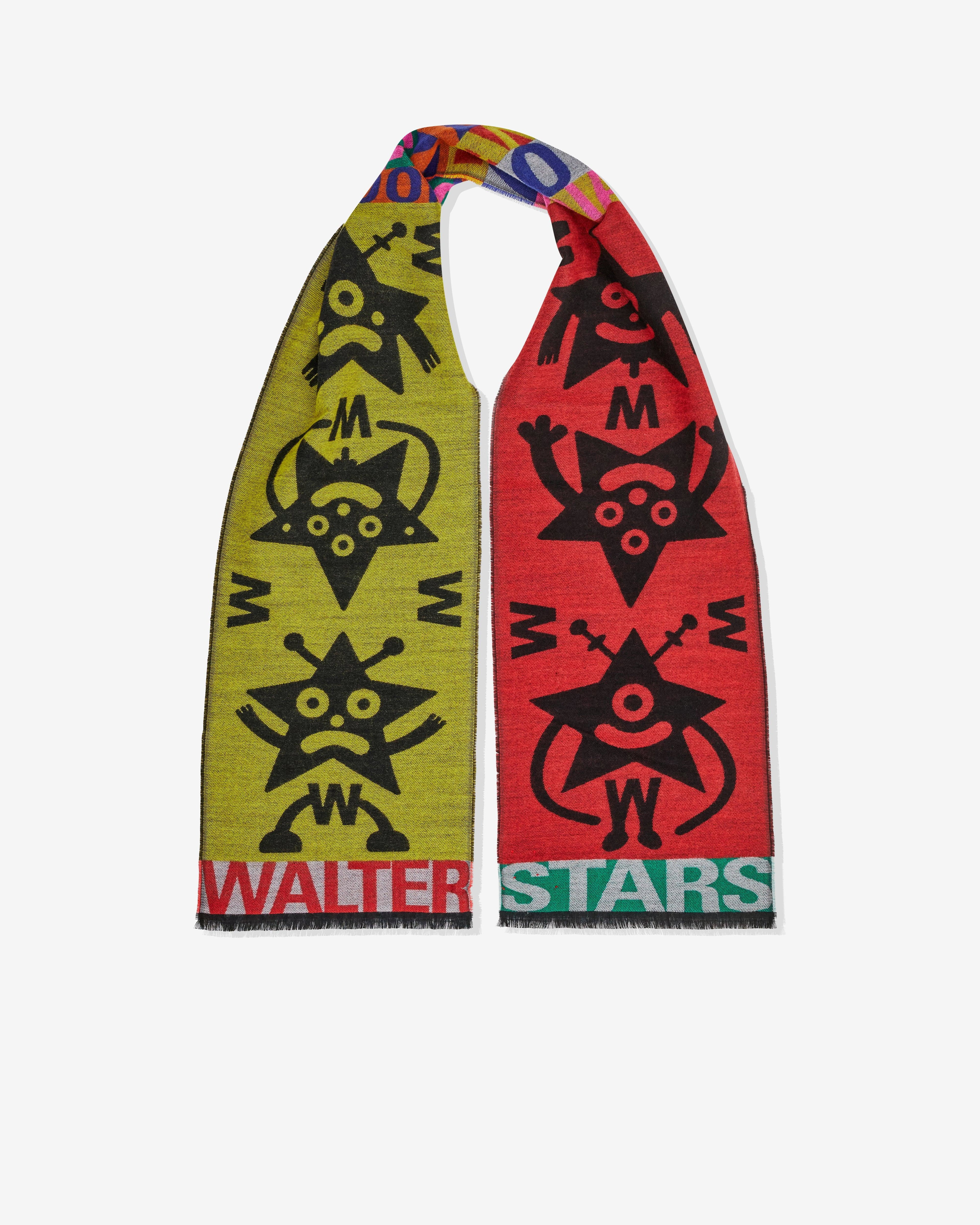 Walter Van Beirendonck - DSM Exclusive Stars Scarf - (Yellow/Red) by WALTER VAN BEIRENDONCK