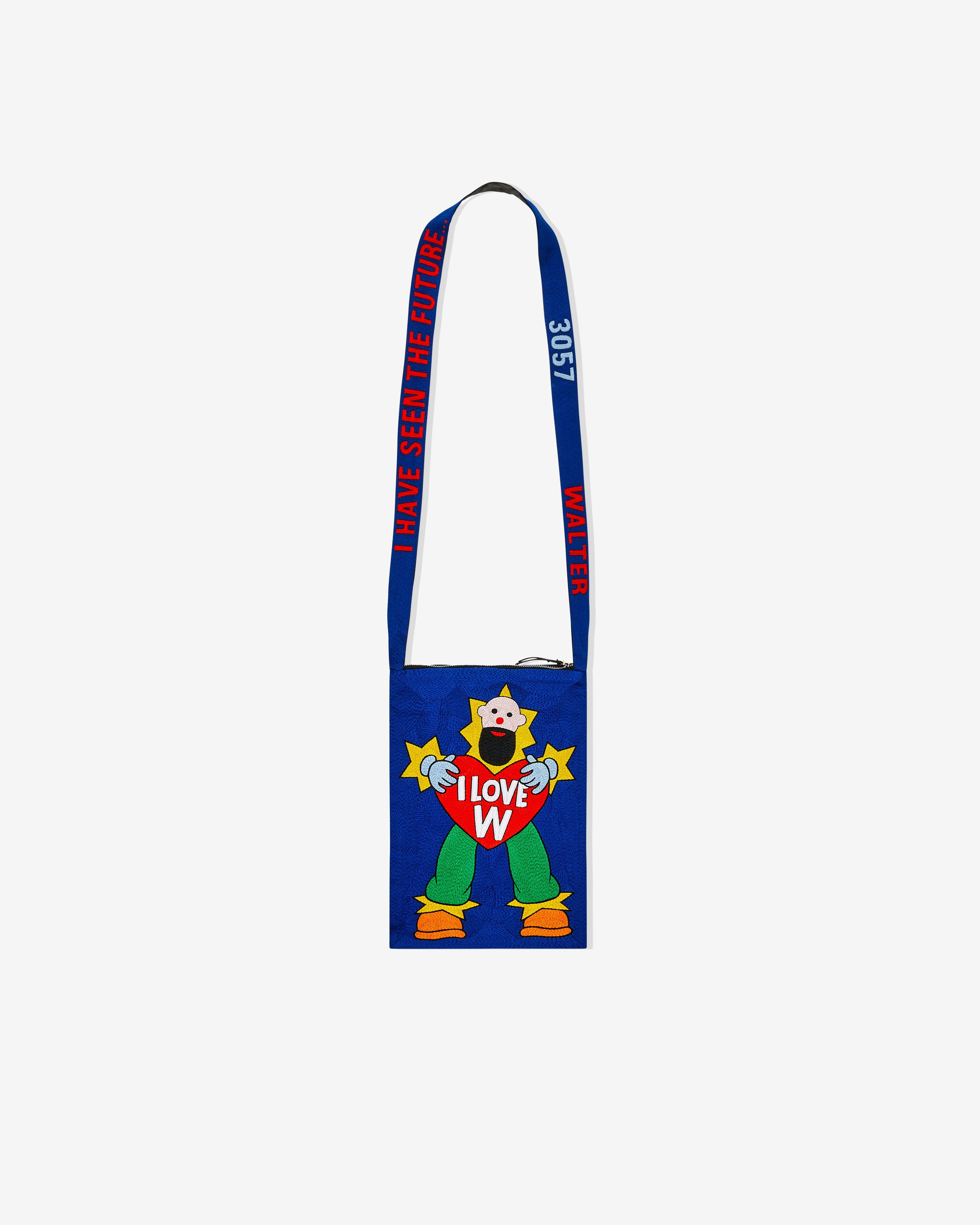 Walter Van Beirendonck - Men's I Love W Bag - (Blue) by WALTER VAN BEIRENDONCK