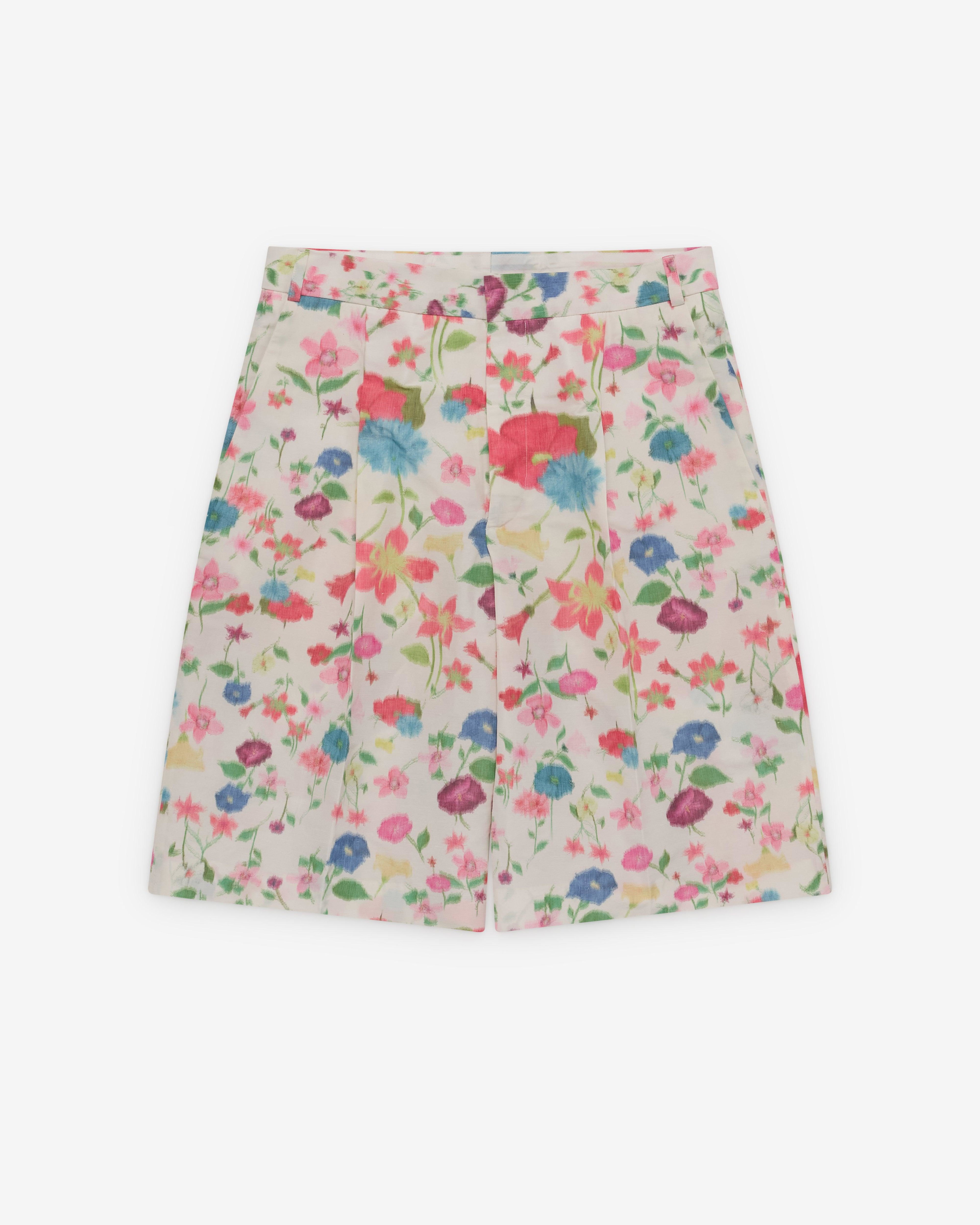 Walter Van Beirendonck - Men's Star Knee Pants - (White Multi) by WALTER VAN BEIRENDONCK