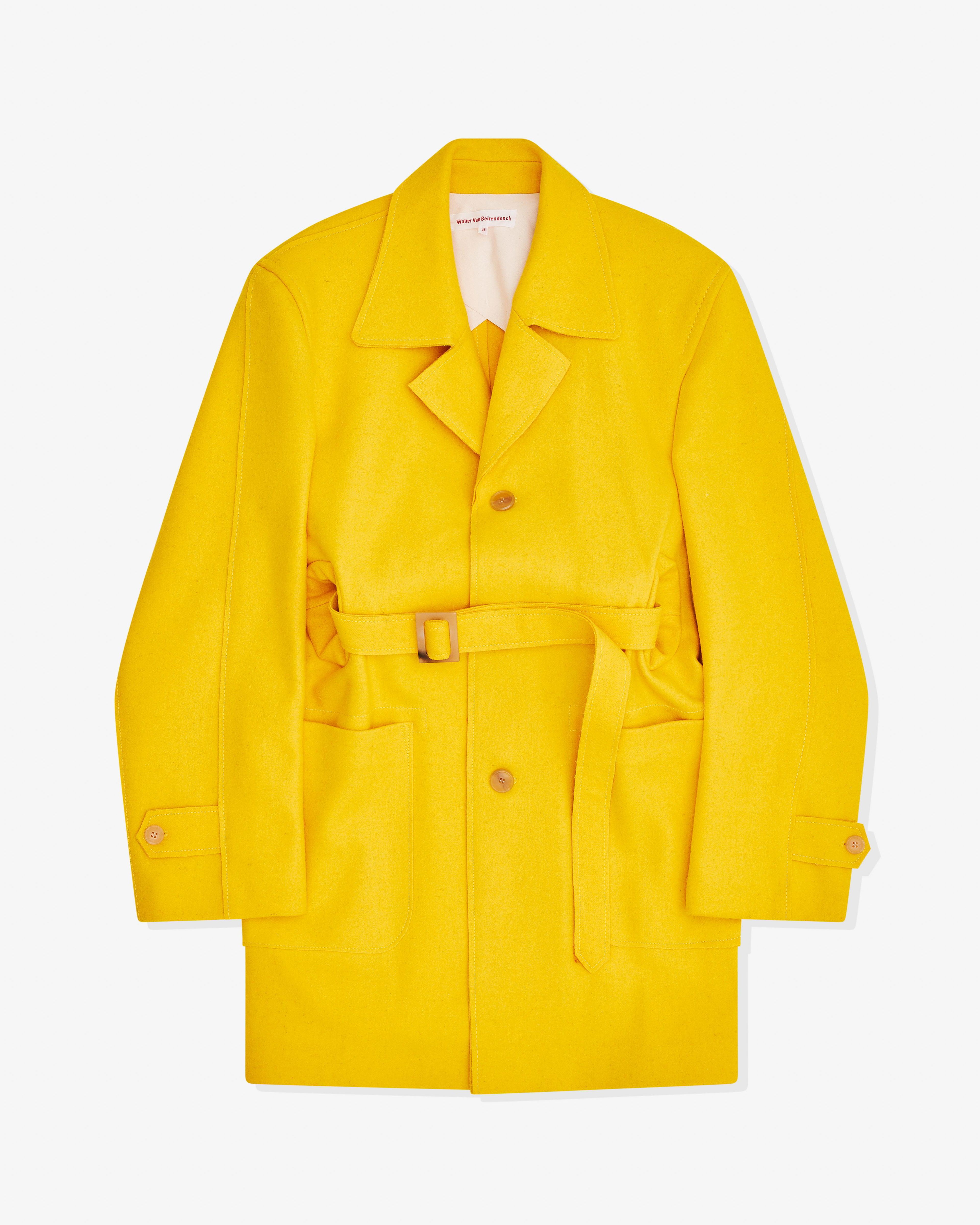 Walter Van Beirendonck - Men's Tunnel Caban - (Yellow) by WALTER VAN BEIRENDONCK