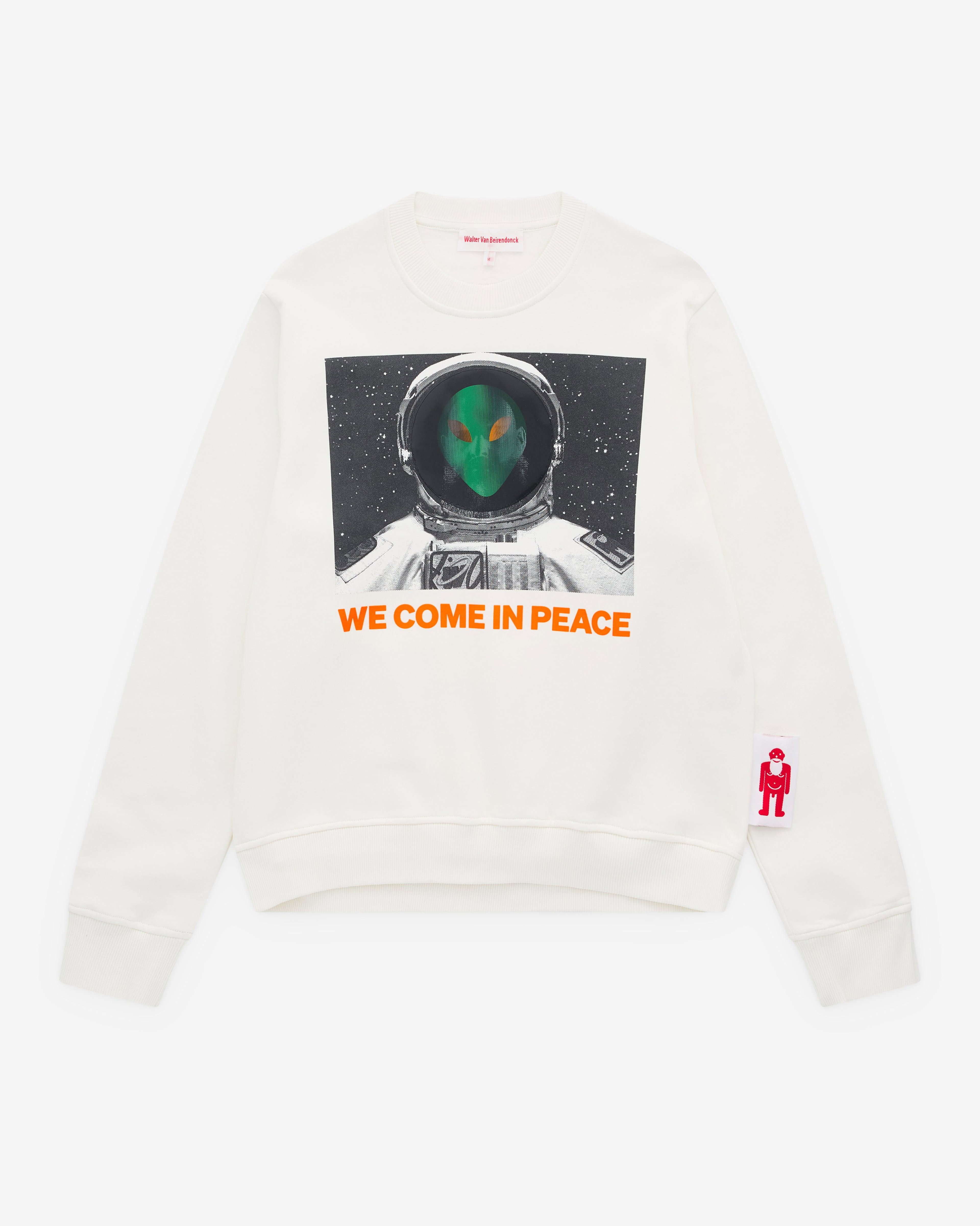 Walter Van Beirendonck - Men’s W-Space Sweatshirt - (White) by WALTER VAN BEIRENDONCK