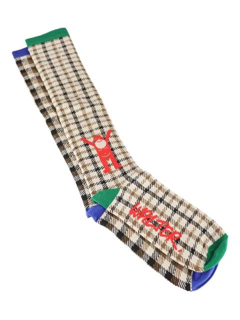 check-pattern socks by WALTER VAN BEIRENDONCK