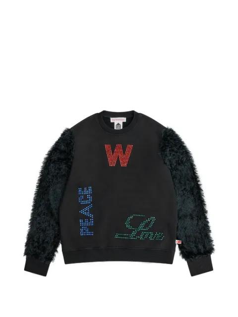 fur-trim freedom sweater by WALTER VAN BEIRENDONCK