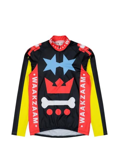 graphic elastic-hem bike top by WALTER VAN BEIRENDONCK