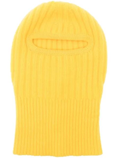 ribbed knit mask by WALTER VAN BEIRENDONCK