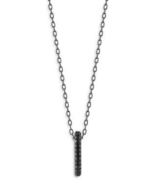 18K Black Gold Black Diamond Link Pendant Necklace by WALTERS FAITH