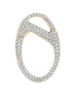 18K Rose Gold Diamond Pav&eacute; Charm Holder Pendant by WALTERS FAITH