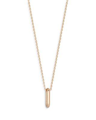 18K Rose Gold Saxon Mini Link Pendant Necklace by WALTERS FAITH