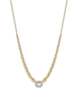 18K Yellow Gold Diamond Morrell Graduated Link Necklace by WALTERS FAITH